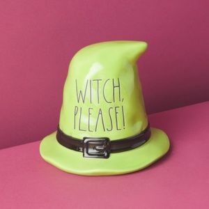 RAE DUNN 7in Ceramic Witch Please Hat Decor